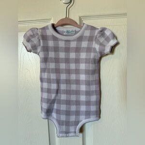 Plaid Lavender Baby Girl One Piece